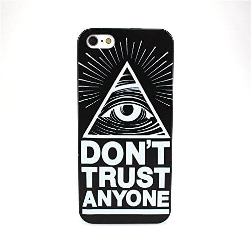 iPhone 6 4.7" Illuminati Don't Trust Anyone All Seeing Eye Hard Case Cover (Black)
