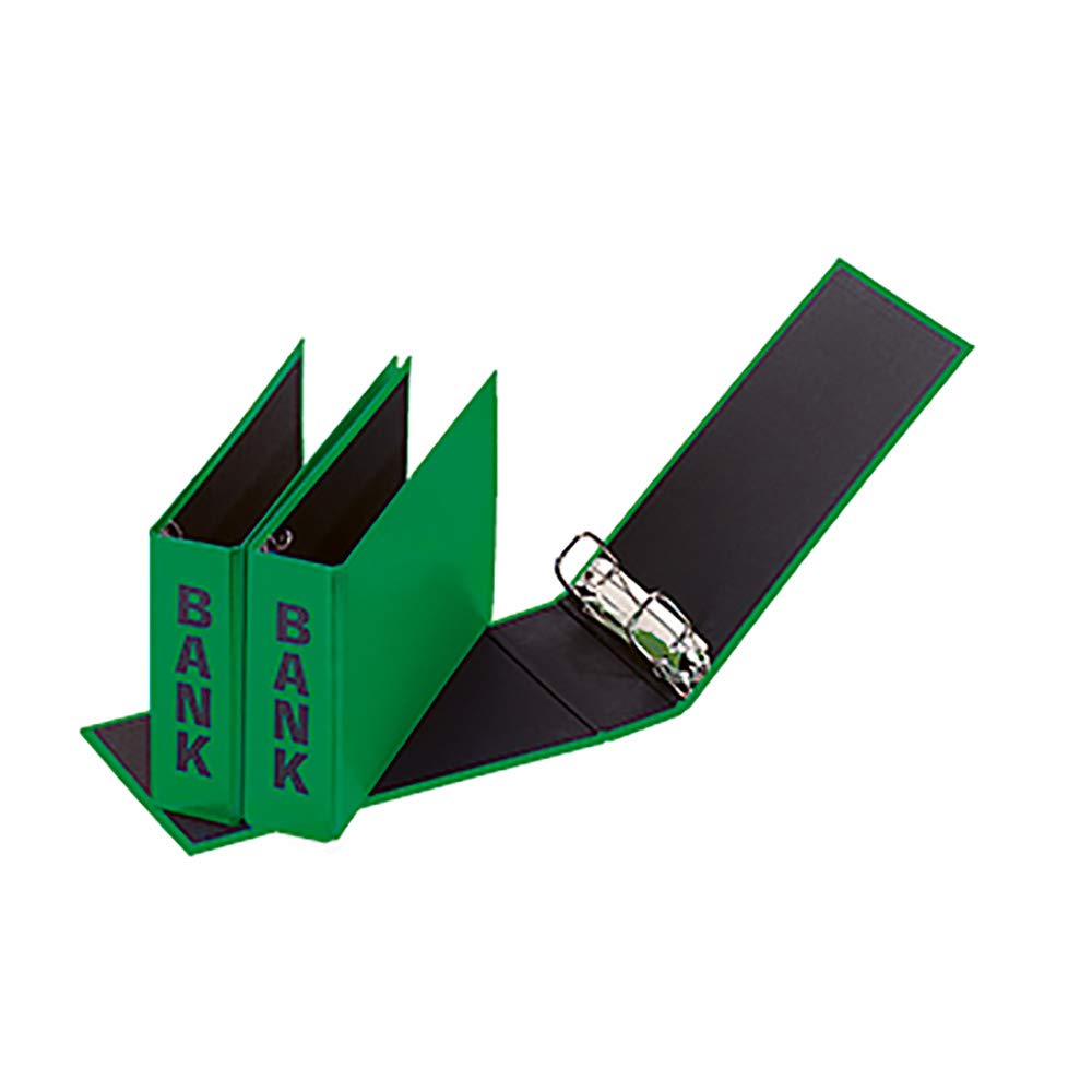 Bank File Ring Binder DL 2 Rings Assorted Colours Green