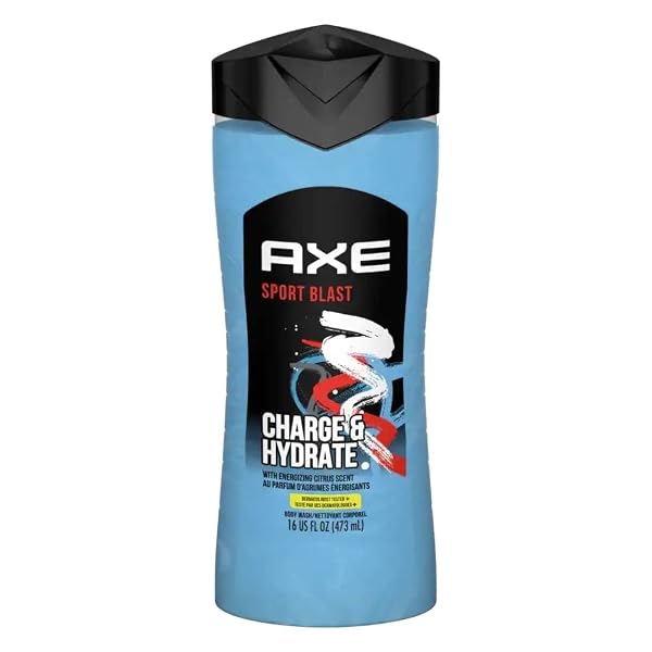 AXE SHOWER GEL + SHAMPOO SPORT BLAST 16 OZ (PACK OF 3)