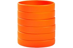 BRANDWINLITE Wholesale 6pcs/pack Single Color Silicone Wristbands Rubber Bracelets for Training,Parties,Events,Sports and for Office Supplies File