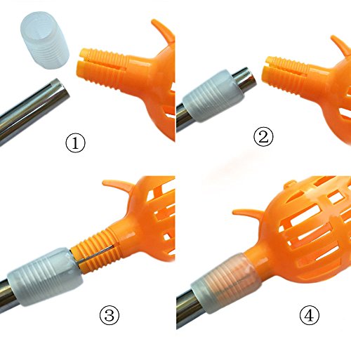 (Upgraded) HANZIUP Fruit Picker Basket Head, Labor Saving Tool Fruits Catcher for Harvest Picking Apple Mango Pear Peach Mango Kiwi Lemon Cherry