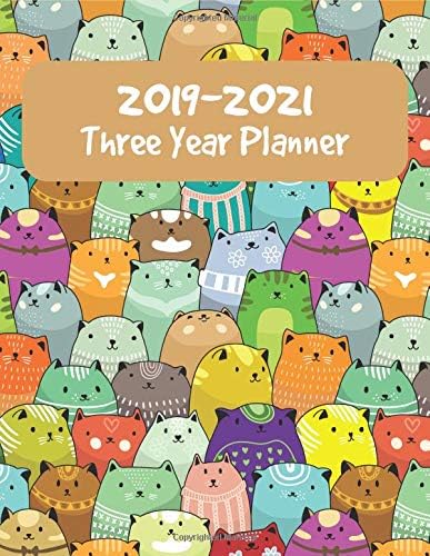 Three Year Planner 2019-2021: 36 Month Yearly Planner Monthly Calendar V9 Paperback – October 2, 2018