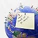Bullseye Office Magnetic World Globe (Blue)