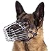 BRONZEDOG Wire Dog Muzzle German Shepherd for Medium Large Dogs Adjustable Durable Metal Basket for Biting Chewing Barking (M)