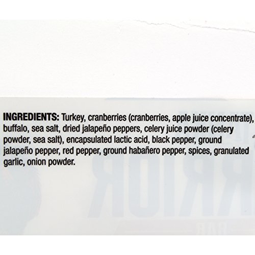 Tanka Meat Bar with Buffalo and Cranberries by, Warrior Bar Chili Caliente, Beef Jerky Alternative, Gluten Free Snacks, 2 Ounce Bar, Pack of 12