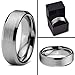 Charming Jewelers Tungsten Wedding Band Ring 6mm Men Women Comfort Fit Grey Black 18K Yellow Gold Plated Bevel Edge Brushed Polished