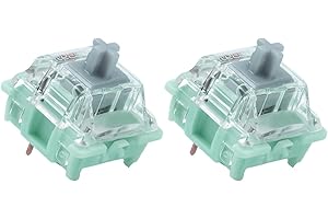 ZJMEHTY Gateron Jade Series Dual-Stage Spring Pre Lubed Switches Silver V3 Pro,3-Pin 45gf Linear/RGB/LED Switches for Mechanical Keyboard（Silver V3 Pro,108pcs）