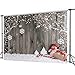 LYWYGG Christmas Backdrop Snow Floor Photo Backgrounds Wooden Wall Photography Backdrops for Child CP-70(7x5ft)