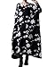 Mordenmiss Women's Embroidered Casual Long Maxi Dress with Pockets Large Black