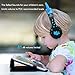 iClever [Upgrade] HS01 Kids Headphones with Mic, Cat Ear Hello Kitty Headphones for Kids Boys Girls, Adjustable 85/94dB Volume Limit, Childrens Headphones for School/Tablet, Blue