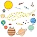 Educational Solar System Wall Decals – Fun Planets in Space Wall Stickers – Space Exploration by treepenguin