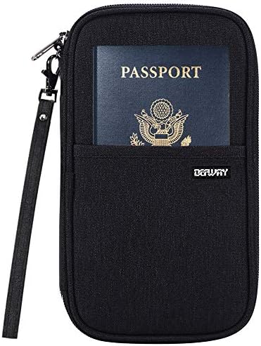 Defway Passport Wallet RFID Blocking Travel Organizer Bag, Family Passport Holder with ID Window 1 Defway Passport Wallet RFID Blocking Travel Organizer Bag, Family Passport Holder with ID Window