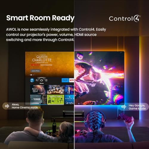 AWOL VISION LTV-3000 Pro 4K 3D RGB Ultra-Short-Throw Projectors, with Dolby Vision & Atmos, HDR10+, 150" UST Laser TV Projector, Home Cinema Laser Projector (includes Fire TV Stick 4K Max)