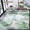 SAFAVIEH Barbados Collection 5'3" x 7'6" Green / Teal BAR590X Tropical Botanical Indoor/ Outdoor Non-Shedding Easy Cleaning Patio Backyard Porch Deck Mudroom Area Rug 51qq8lQClyL