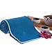Extra Long Hot Bikram Yoga Mat Towell - Non Slip - Ultra Absorbent - Premium Microfiber - Quick Dry – Machine Washable (Blue, 1 Mat Towel 24”x72”)