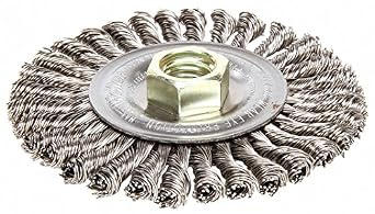 thumbnail image 2 of Weiler 94043 Wire Wheel Brush – 4-1/2 Inch, 3/16" Stringer Bead Twist Knot Wire, Professional 2 of 5