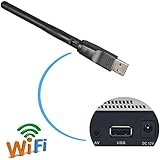 wifi adapter, 2.4GHz 150Mbps USB WiFi Adapter with Antenna, 11N Wireless Dongle for MAG 254 250 IPTV Set Top Box Skybox Openbox Raspberry Pi/PC/Desktop/Laptops/ Win7,8,10/Mac OS/ Linux (RT5370 module)