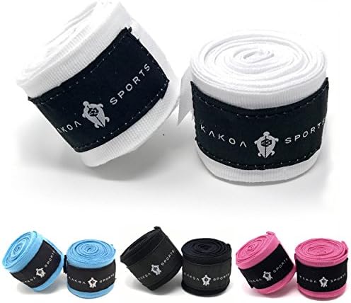 Kakoa Sports Boxing Hand Wraps - Mexican Style (Stretchy, Elastic), Pair | Perfect for Boxing, Kickboxing, Muay Thai, MMA | Classes, Gym, or Home Workouts | Men, Women, Kids