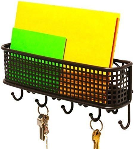 DecoBros Wall Mount Mail Letter and Key Rack Holder Organizer Bronze New