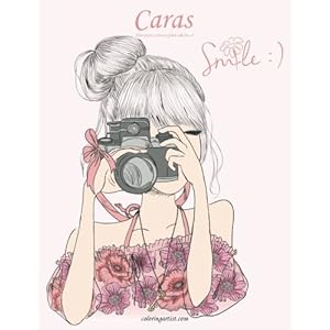 Caras libro para colorear para adultos 3 (Volume 3) (Spanish Edition)
