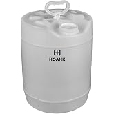 HOANK Oil Storage Container Automotive - Translucent Recycle Oil Jug - 5.5 Gallon Oil Container Automotive - ext. dia. 11.5" x 14.75" H. (Lid Included)