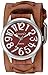 Nemesis Women's 'Always Summer Series' Quartz Stainless Steel and Leather  Watch, Color:Brown (Model: BSFX108R)
