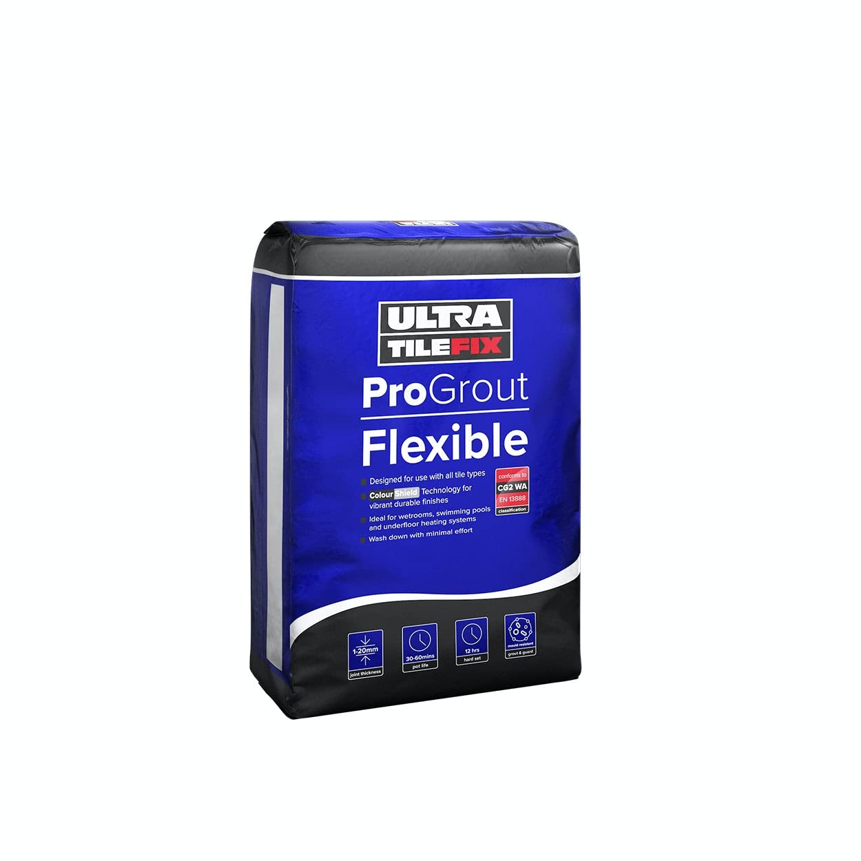 3kg Bag Flexible Grout by UltraTileFix - Silver Grey