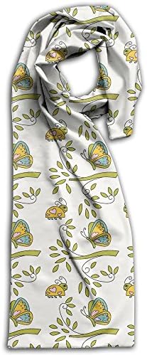 Cartoon Butterfly Leaves Ladybug Winter Lightweight Scarf Print Soft Warm Towel Smelless Scarves Best Gift
