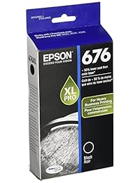 Epson T676XL DURABrite   Cartucho de inyección de tinta Ultra 676, Negro