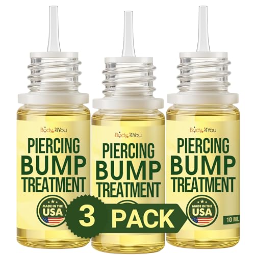 BodyJ4You Piercing Keloid Bump Removal - Natural Oil Piercing Bump Treatment - Nose Septum Belly Ear Cleaner Soothing Skin Recovery Solution - Safe Care New Piercing Reduce Appearance Scars