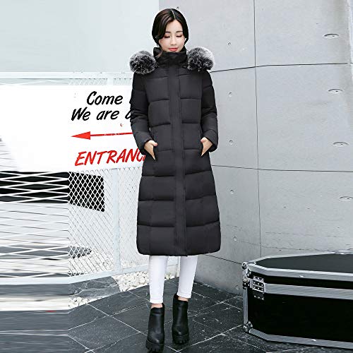 image for NUWFOR Parka Jacket Women Faux Fur Hooded Cotton Padded Long Sleeve Ou