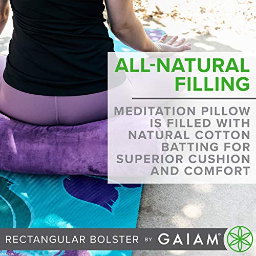 Gaiam Yoga Bolster Long Meditation Pillow Cushion for Restorative Yoga