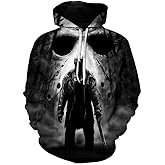CHLOBLOM Horror Movie Cosplay Hoodie Scary Costume Novelty Jacket Sweatshirt