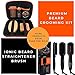 TAME'S DELUXE BEARD SHAPER KIT - For Well Groomed Men - Beard Shaping Tool for Precise Styling - Natural Pear Wood Comb for Proper Grooming - Pointy Scissors for Accurate Cuts - Storage Gift Box