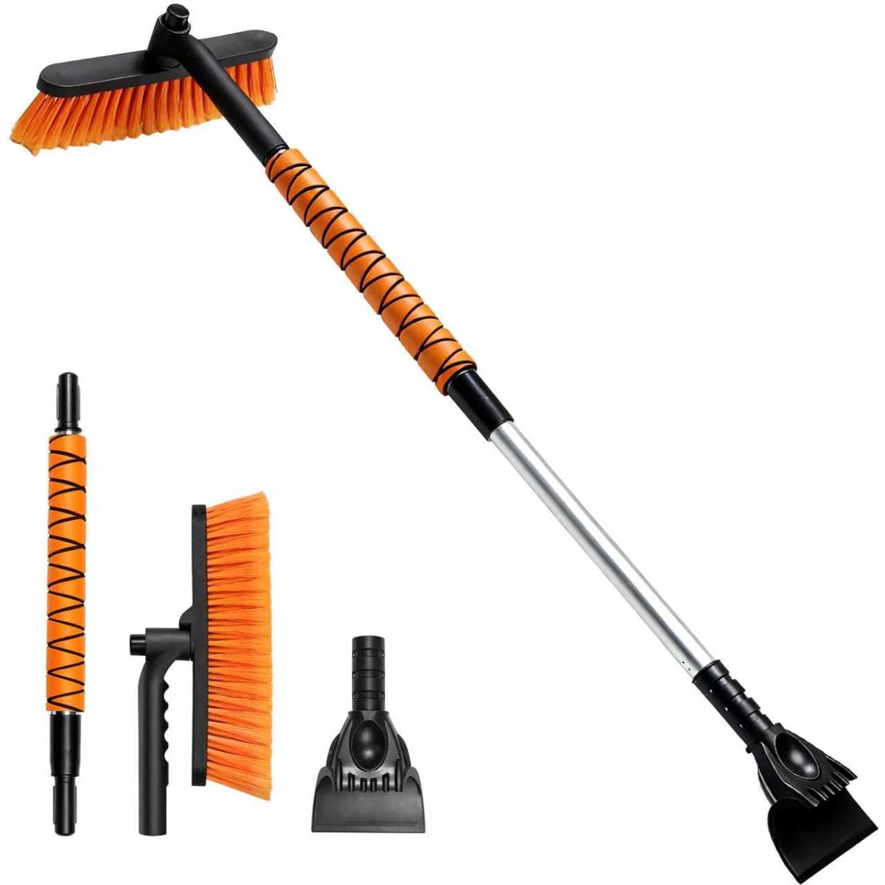 Photo 1 of ***BROKEN HANDLE***Showvigor Telescopic Snow Brush Ice Scraper Combo, 2-in-1 Adjustable Length 26-36in & 360° Pivoting Head for Car Truck SUV, Christmas Auto Gifts***BROKEN HANDLE***