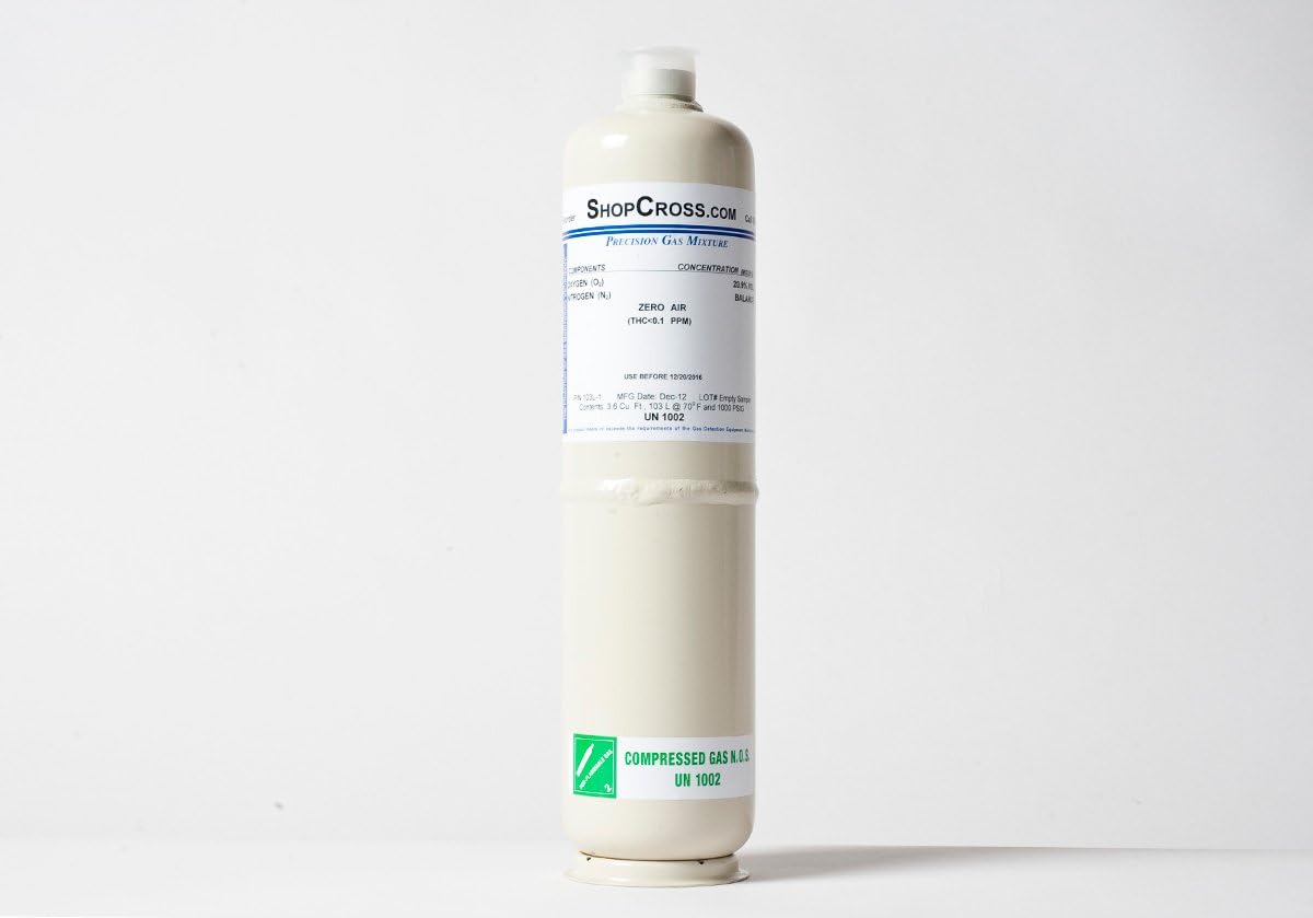 Gasco 103L-135-17 Precision Calibration Gas 50% LEL Methane (2.5% Vol.), 17% Oxygen, 103 Liter
