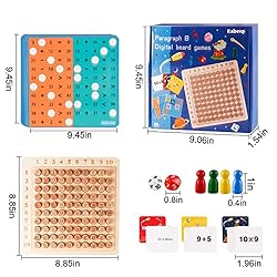 Wooden Math Multiplication Board Game, Wooden