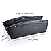 Sebikam 2 PCS Car Pocket Organizer & Car Seat Gap Filler - Car Seat PU Leather Console Gap Filler & Side Pocket - Auto Console Storage for Phones, Keys – Durable Console Side Pocket (Black)