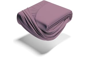 Mezzati Brushed Microfiber Fitted Sheet - Ultra Soft and Lightweight for Ultimate Sleep Comfort, Wrinkle Free and Color Fade Resistant (Purple Jasper, Full)