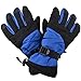 Simplicity Men's Winter Warm Ski Snowboarding Winter Gloves w/Elastic Wrist Cuffs, 3578_Blue Black