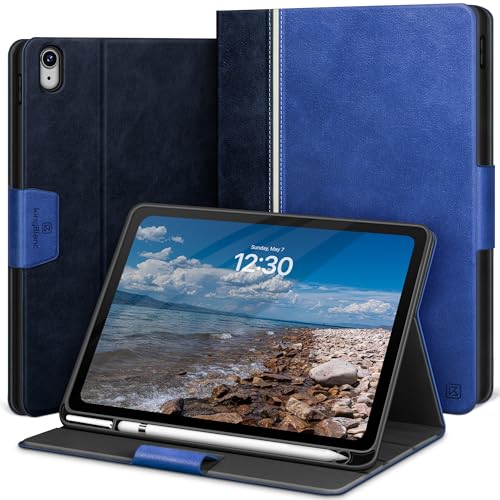 KingBlanc Hülle für iPad (A16) 11. Generation 11 Zoll 2025, iPad 10. Generation 10,9 Zoll 2022 mit Stifthalter, Buchhülle aus veganem Leder, Auto Schl
