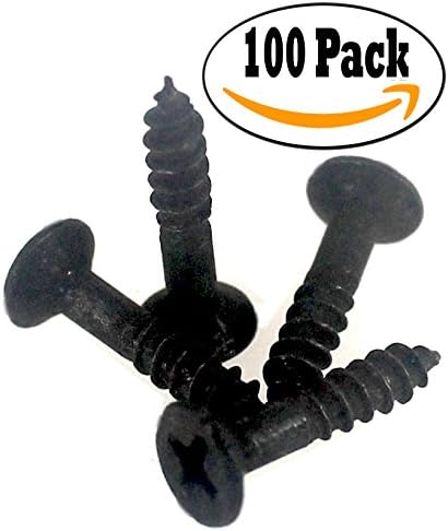 100 Piece Dark Finish No.5 Brass Wood Screws 5/8" Flathead Phillips