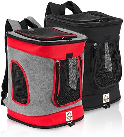 Heavy Duty Pet Carrier Backpack - Lightweight & Ergonomic Dog Carrier with Comfy Straps - Multipurpose Small Animal Carrying Back Pack with Mesh Openings - Easy to Clean Dog Carry Bag for Pet Owners