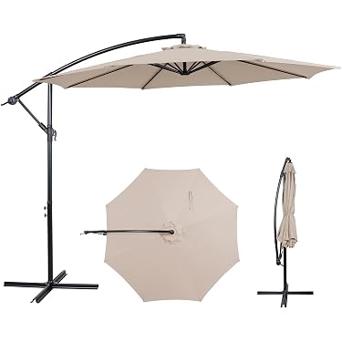 best rated large patio umbrella Ovios - 15ft Large Patio Umbrella with Base Double-Sided Outdoor Rectangle  Umbrella