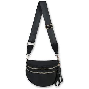 EMMAFY GoFree Crossbody Bag for Women, Large Hands-Free Bum Bag with Extra-Long Wide Strap, Lightweight Water-Resistant, Trav