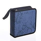 Coromose 40CD DVD Disc Organizer Storage Case Holder Box Bag (Blue)