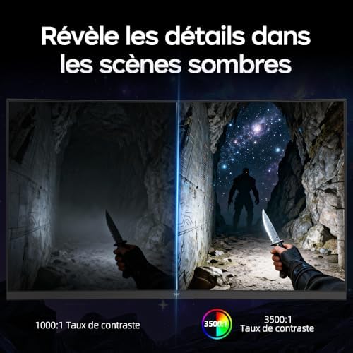 Écran PC Gamer Incurvé 32 Pouces, FHD 1920×1080, 240 Hz OC 280 Hz, 1 ms MPRT, Dalle VA 1500R, HDR10, Contraste 5000:1, AMD FreeSync, Flicker-Free, 128% sRGB, HDMI/DP, VESA 100×100, H32C5