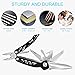 Multitool Knife Pohaku 10-in-1 Pocket Pliers 2.8 inches Blade Foldable Stainless Steel for Outdoor Survival, Camping, Fishing, Hiking,Hunting