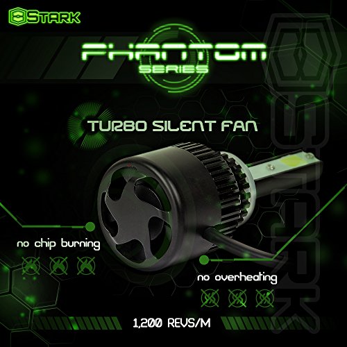 Stark Phantom Series 72W Fog Light Conversion Kit - 8000LM - 6000K Crystal White - Bulb Size: PSX26W