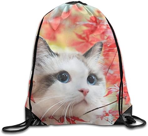 HATS NEW Drawstring Rucksack Shoulder Bags Gym Bag Lightweight Travel Backpack Doll Cat